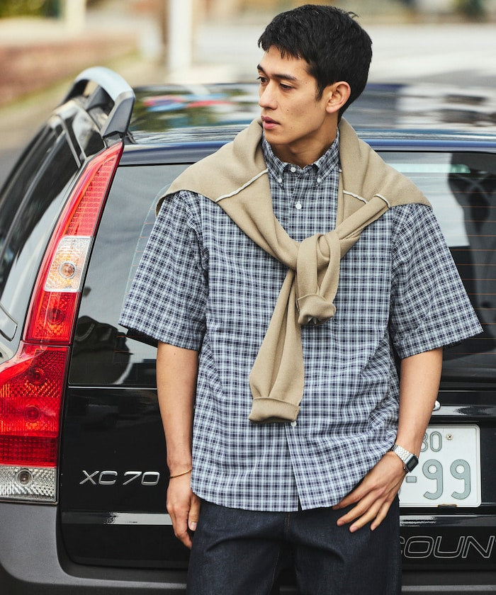AIRDRY HIGH TECHYARN high-performance material oxford button-down shirt short sleeve moisture-wicking quick-dry