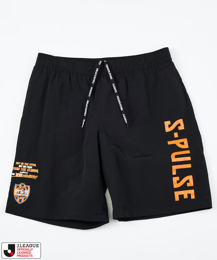 【May 15 12:00 Start of Sales】J.LEAGUE × FREAK'S STORE Custom SUPPORTERS NYLON SHORTS 【Shimizu S-Pulse】 - Black