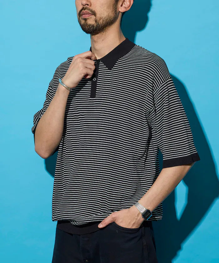 [New Color Added] SUPER ICE / Super Ice Short Sleeve Polo Neck Knit / Contact Cold Sensation