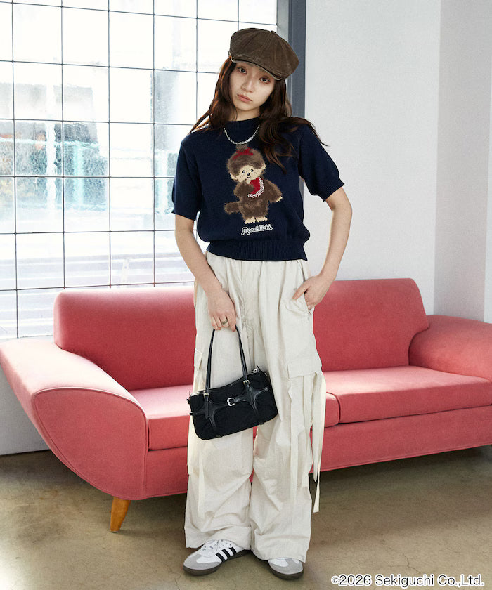 Monchhichi Feather Jacquard Summer Knit Limited Edition