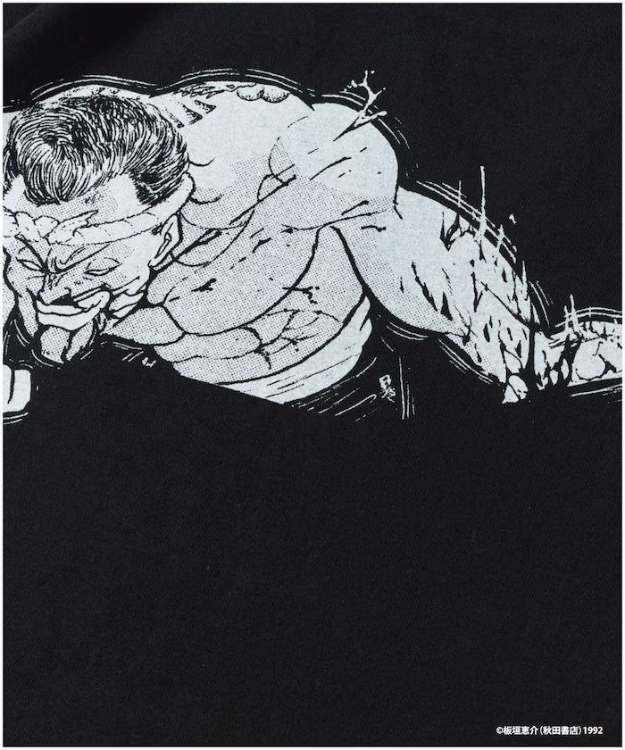 【June 12 12:00 Sale Start】 Baki 'Unyielding / Chiharu Shiba' Print Crew Neck T-Shirt