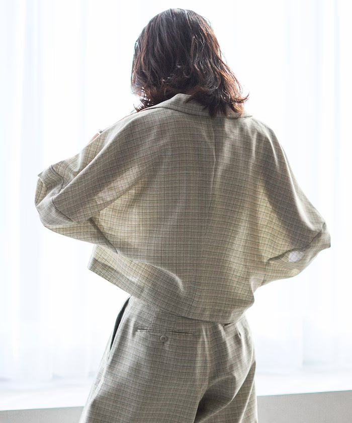 Balloon Sleeve Shirt with Karami Check / Compatible with Set Up - Released on March 11 at 12:00