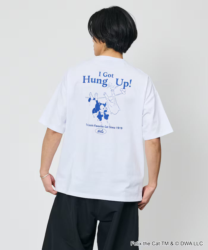 Limited Edition FELIX THE CAT Big Silhouette Back Print Crew Neck T-Shirt