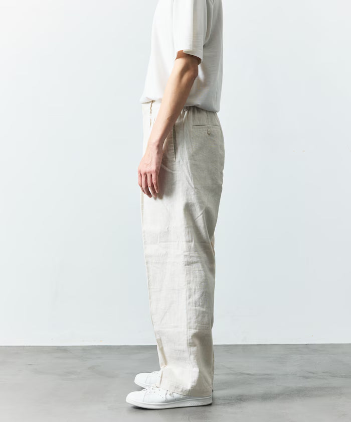 LINEN COTTON EASY SLACKS [Compatible with Setup]
