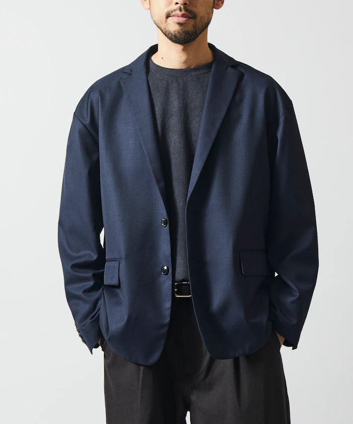 Sleeve-Contrast Tailored Jacket / Relaxed Fit