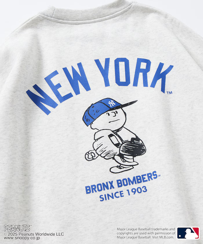 MLB×PEANUTS Exclusive Big Silhouette Back Print Crew Neck Sweat/YANKEES [Limited Edition]
