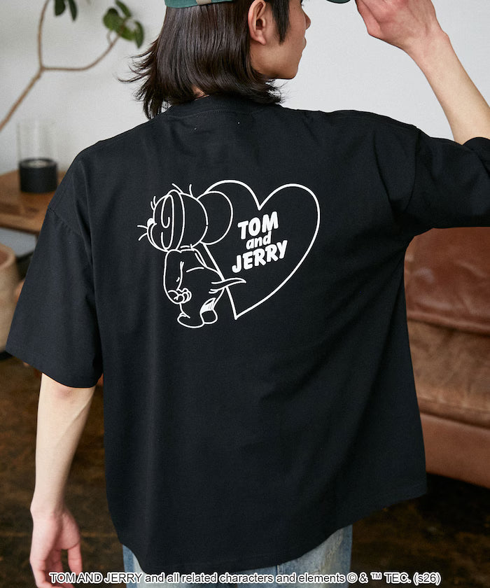 <Functional Material> TOM AND JERRY Heart Graphic T-Shirt Limited Edition