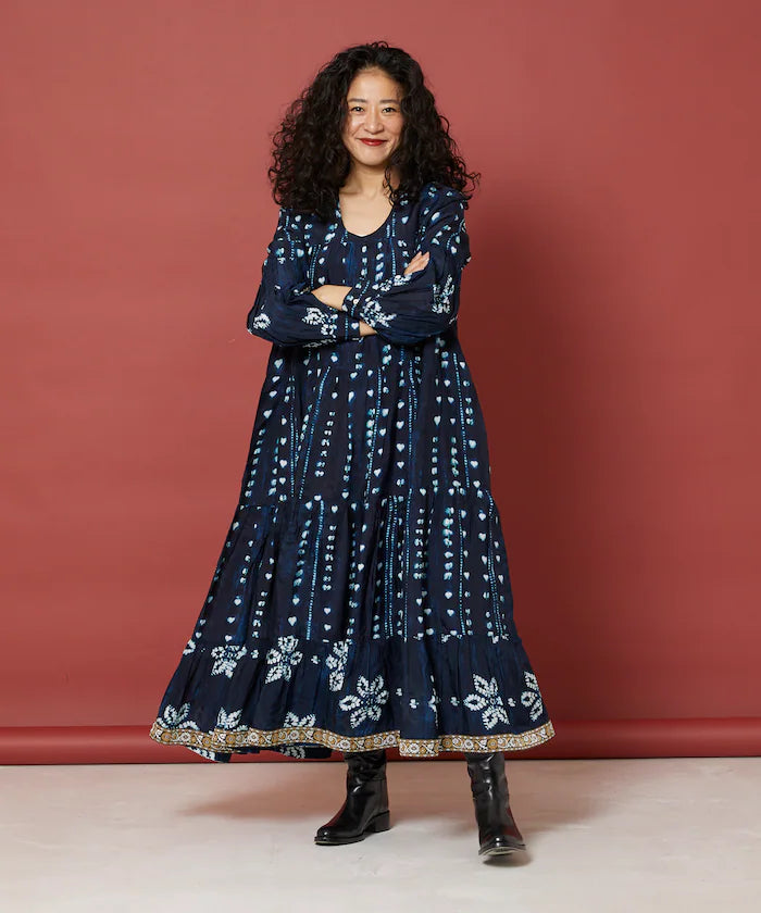 Shibori Print Tiered One Piece