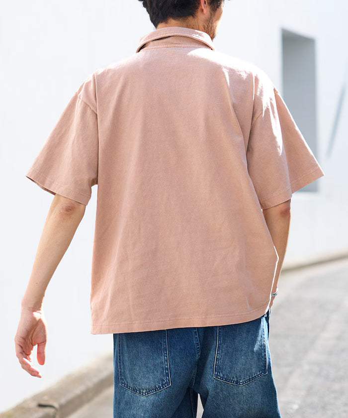 HEAVY WEIGHT/Heavyweight Pigment Short Sleeve Polo Shirt/T-shirt/10.5 oz