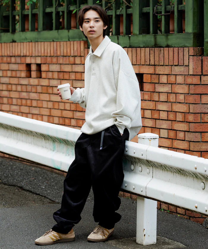 Relaxed Fit Spindle Polo Collar Sweat / Hem Code [Limited Edition]
