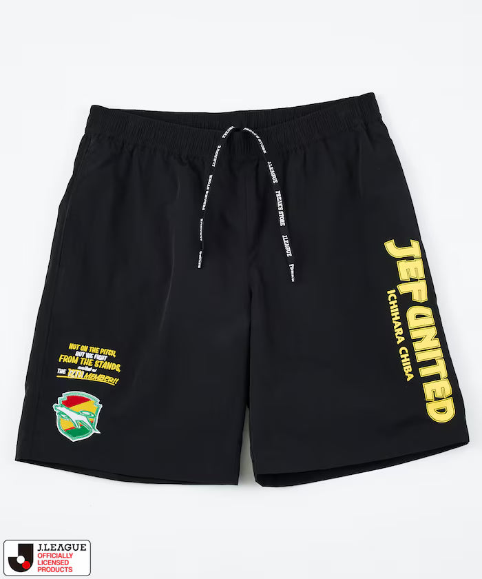 [Starting sales on May 15 at 12:00] J.LEAGUE × FREAK'S STORE special order SUPPORTERS NYLON SHORTS [Jef United Chiba] - Black