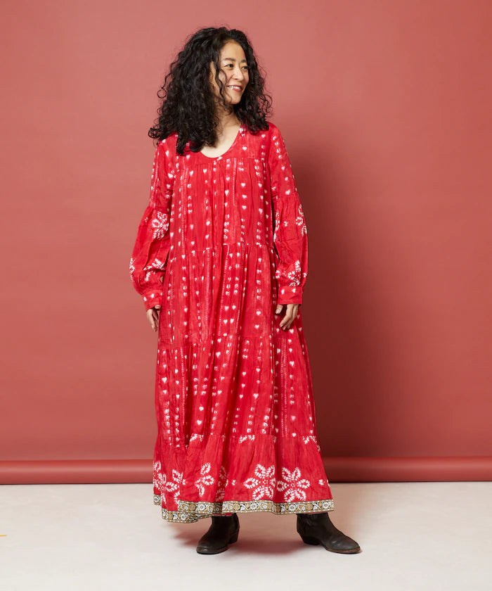 Shibori Print Tiered One Piece