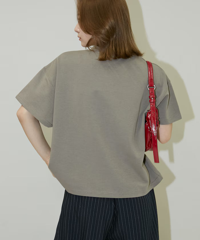 <contact cool> Cool Ponte Henry Neck T-Shirt Limited Release