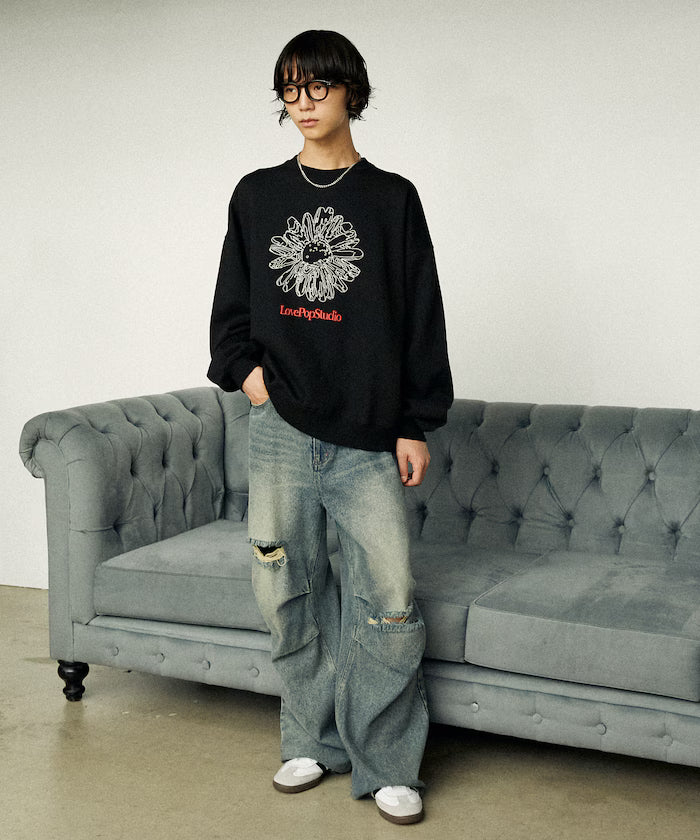 LOVE POP STUDIO FLOWER EMBROIDERY SWEAT【Limited Edition】
