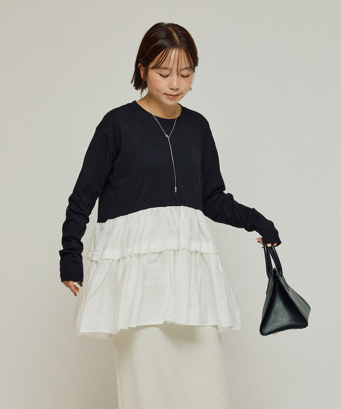 Organic Cotton Tiered Long Sleeve T-shirt