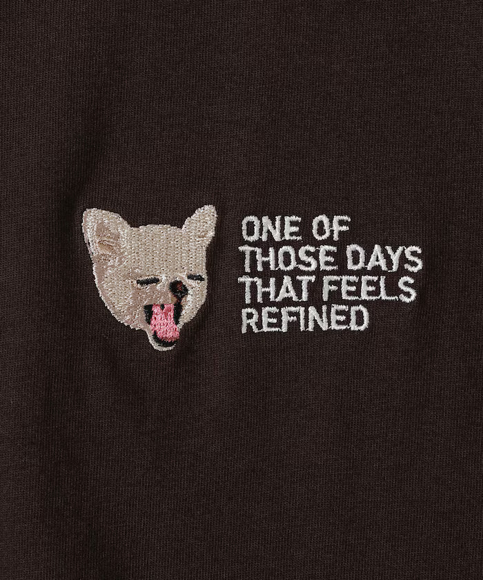 Organic Cotton One Point Animal Embroidery T-Shirt