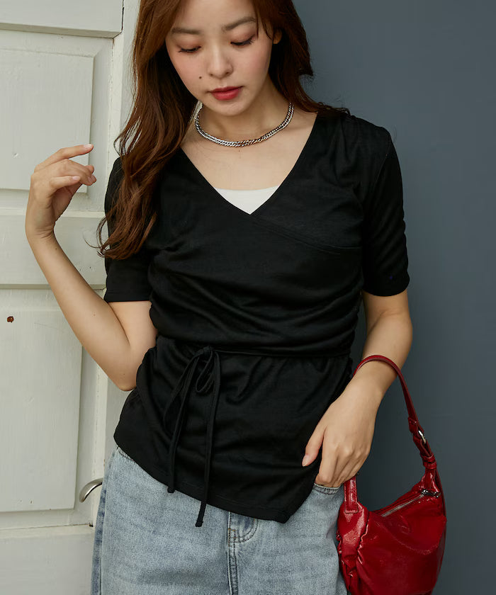 Drape Cache-Coeur Top Limited Edition - Black
