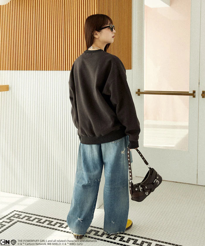 The Powerpuff Girls Front Art Crew Neck Sweatshirt Limited Edition