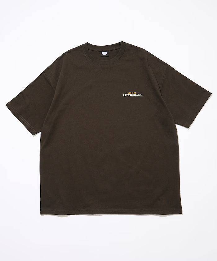 Big Silhouette Back Print Crew Neck T-Shirt / City Burger 【Limited Release】