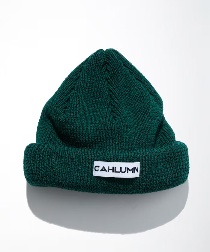 Wool Rib Beanie - Green