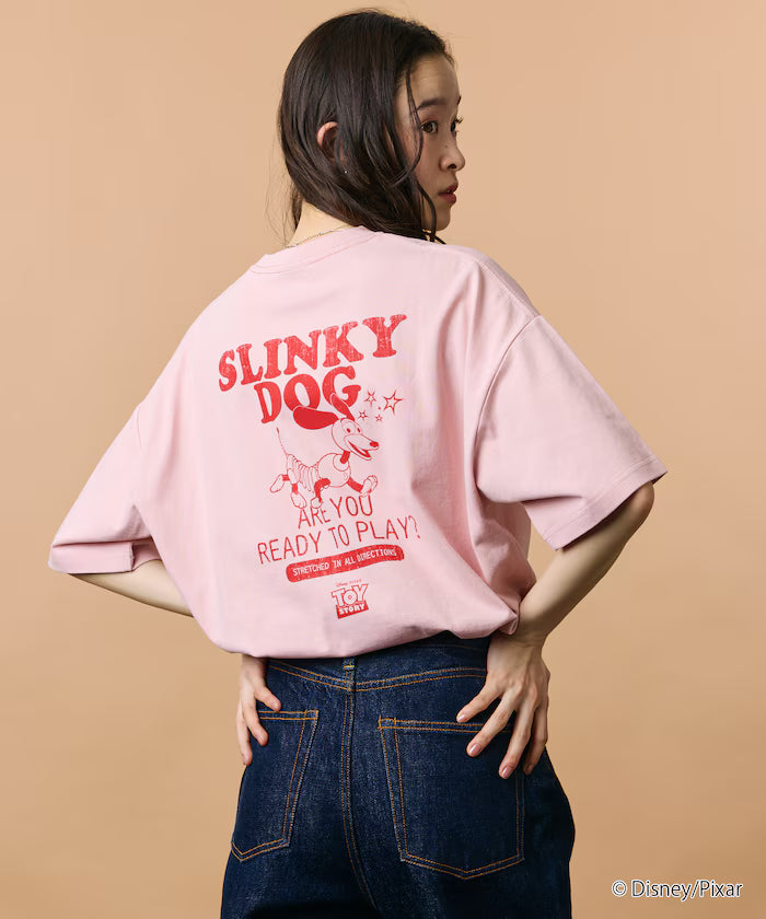 [TOY STORY] Exclusive Back Print Crew Neck T-Shirt / Slinky Dog [Limited Edition]