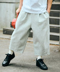 Limited Release Wide Silhouette Cool Touch Quarter-Length Sweatpants Contact Cooling - Gray