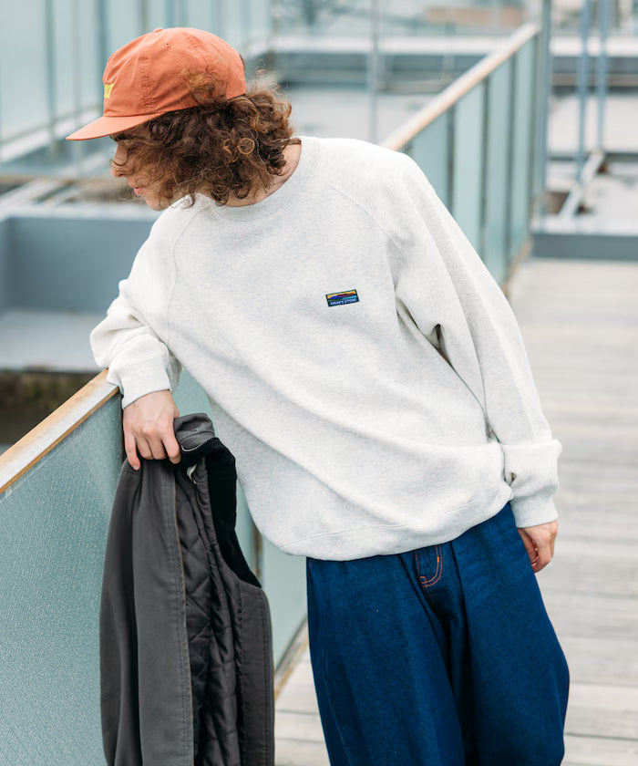 Big Silhouette One Point Logo Raglan Sleeve Spindle Sweatshirt [Limited Edition] - Gray