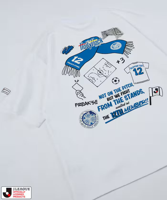 [Sales Start on May 15, 12:00] J.LEAGUE × FREAK’S STORE Special Order SUPPORTERS SHORT SLEEVE TEE [Mito HollyHock] - White