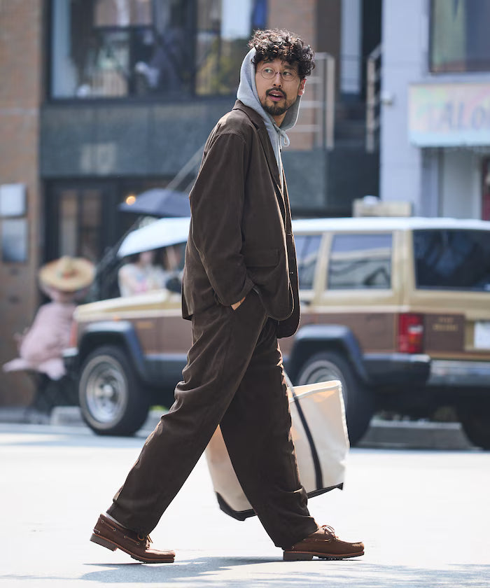 Relax Fit Corduroy Setup / Tailored Jacket / Wide Pants 【Limited Edition】 - Brown