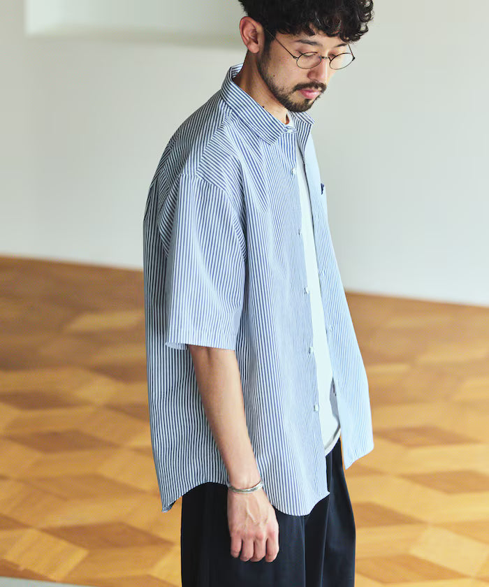 AIRDRY HIGH TECHYARN High-performance material broad regular collar shirt short sleeve quick-drying moisture absorption