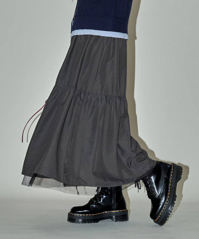 Tulle Layered Tiered Skirt Limited Edition - Charcoal Gray