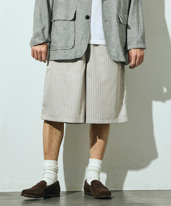 Stripe Easy Wide Shorts / Compatible with Setup