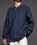 Relaxed Fit Cable Knit Polo Color Knit [Limited Release]