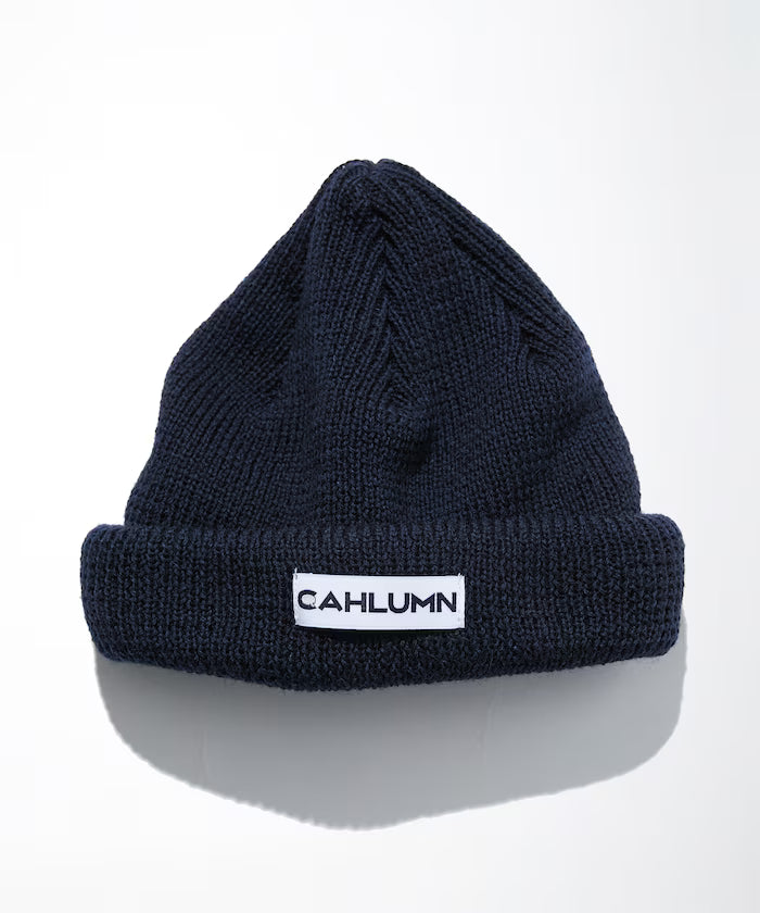 Wool Rib Beanie - Navy