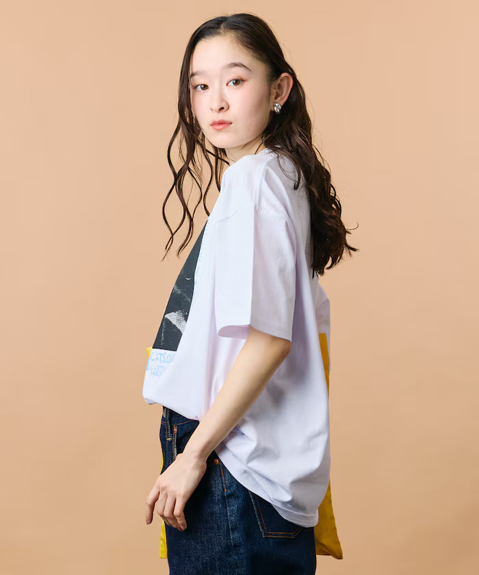 Big Silhouette Back Print Crew Neck T-Shirt / CAT Photo 【Limited Edition】
