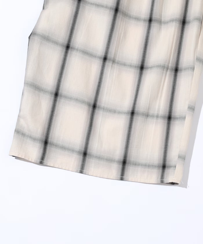 Ombre Check Easy Pants / Patch Pocket Wide Easy Pants