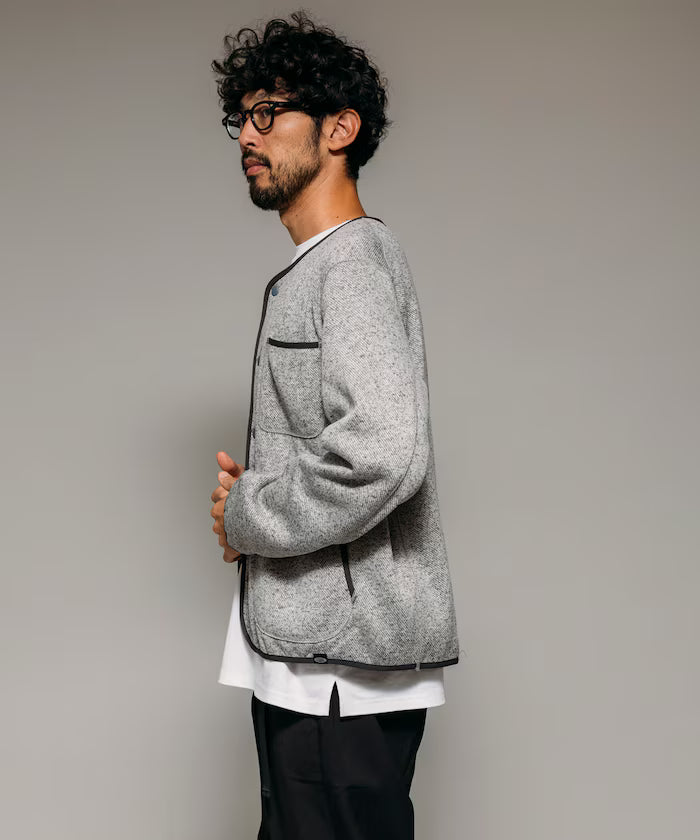 Relaxed Fit Knit Fleece Cardigan