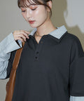 Shirt Layered Polo Top Limited Edition - Dark Gray