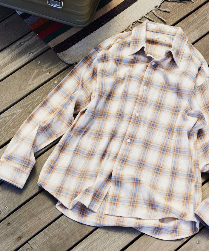 Relax Fit Relaxed Fit Regular Color Flannel Check Shirt [Limited Edition]