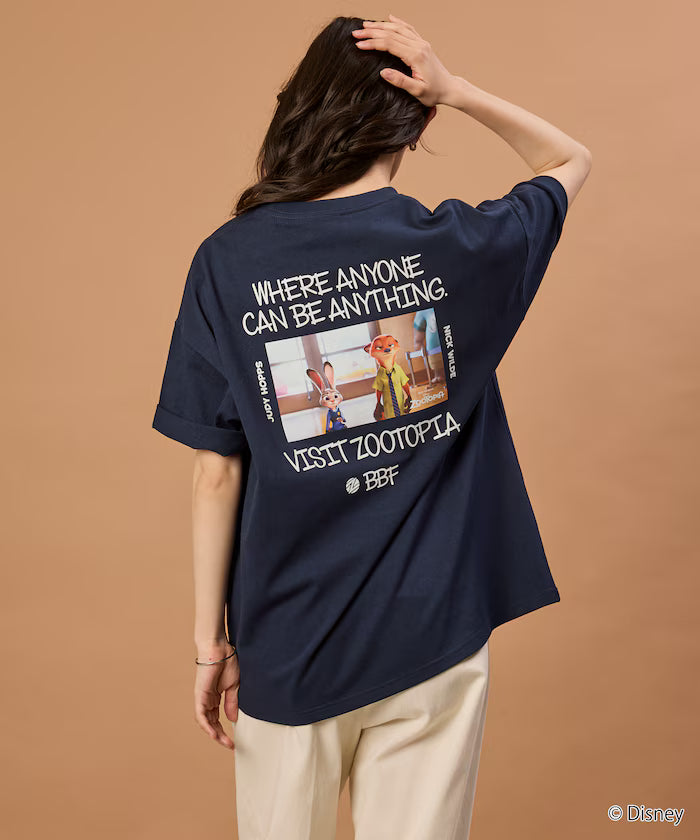 Zootopia Limited Edition Character Print Crew Neck T-Shirt Judy Nick