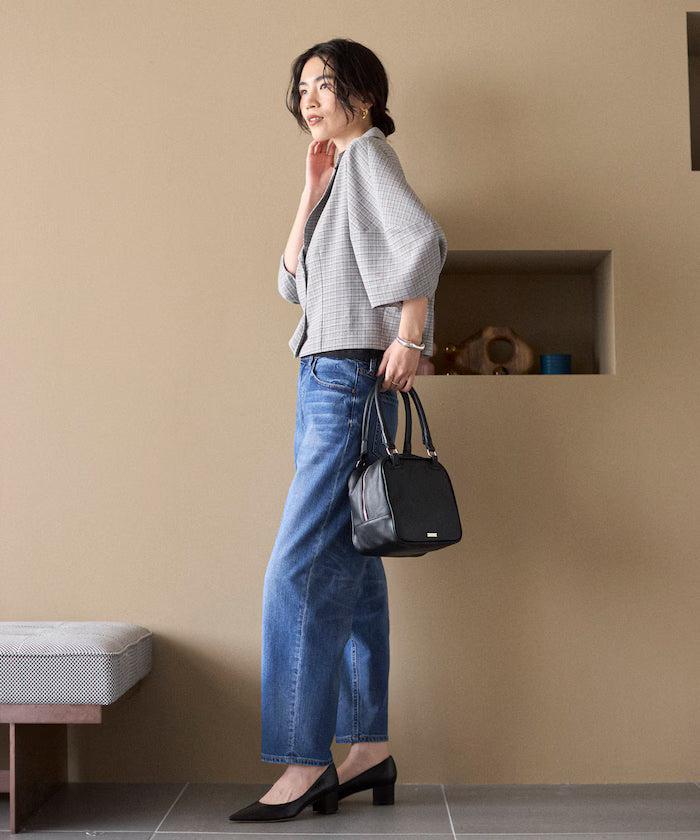 Balloon Sleeve Shirt with Karami Check / Compatible with Set Up - Released on March 11 at 12:00