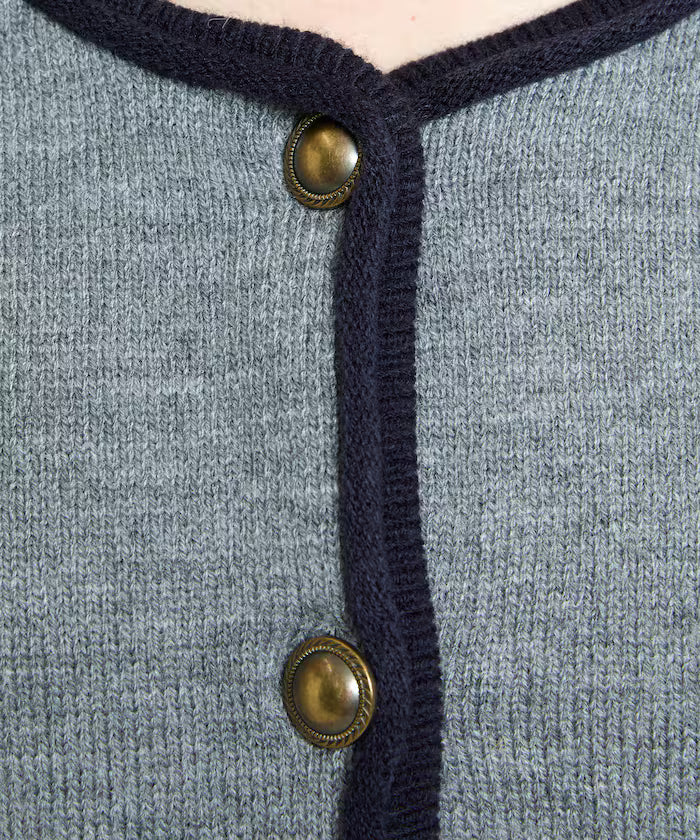 No Collar Jacket Style Knit Cardigan Limited Edition