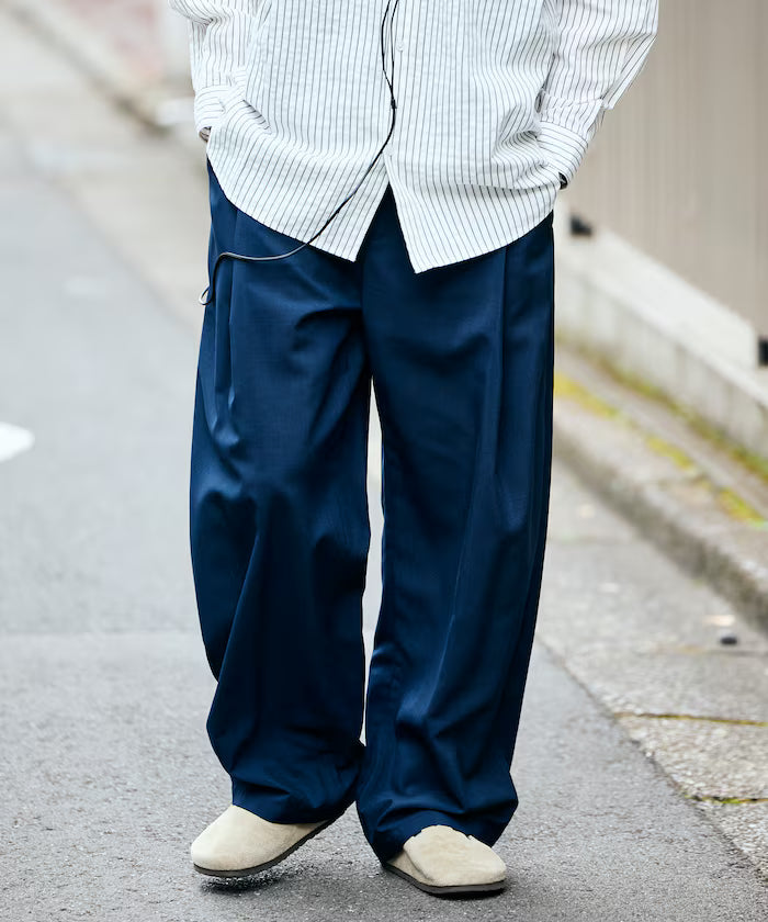 AiRide/Wide Silhouette Pocketable Tuck Slacks Pants/Quick-dry/UV Cut [Limited Edition]