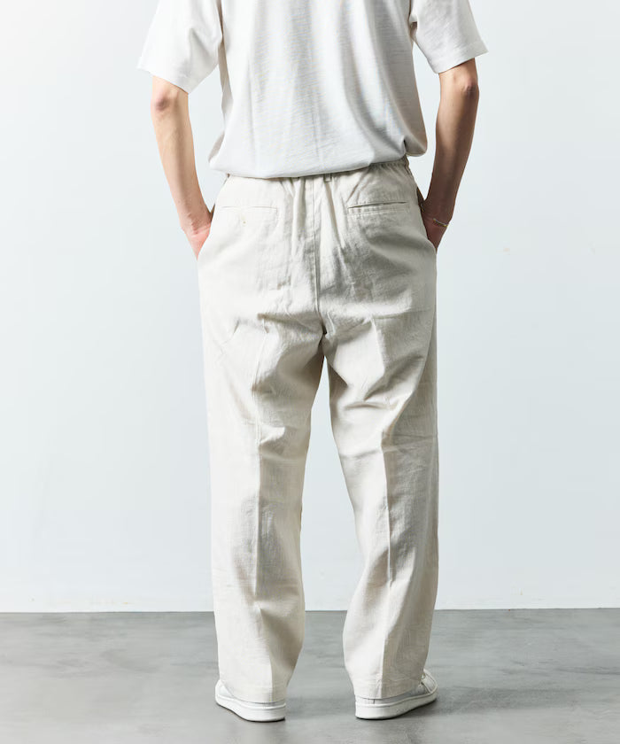LINEN COTTON EASY SLACKS [Compatible with Setup]
