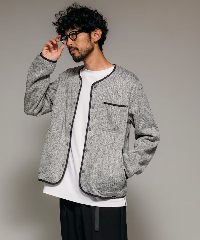 Relaxed Fit Knit Fleece Cardigan