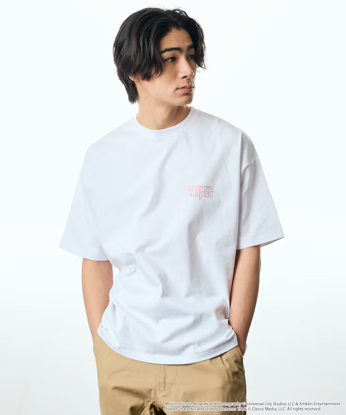Casper the Friendly Ghost/キャスパー 別注 ビッグシルエット バックプリント クルーネックTシャツ 【限定展開】