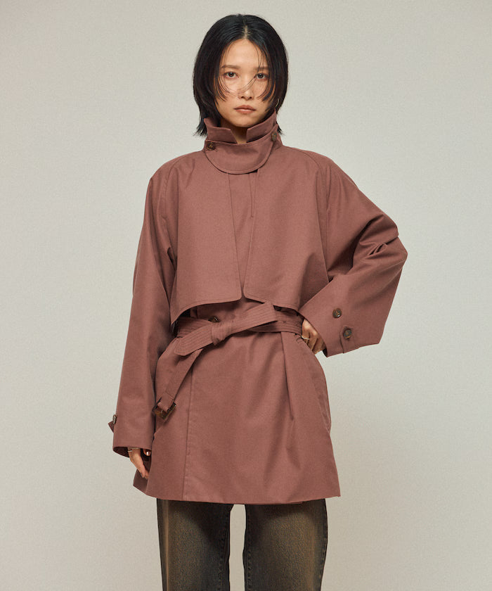 Mid-length T/C Chambray Trench Coat