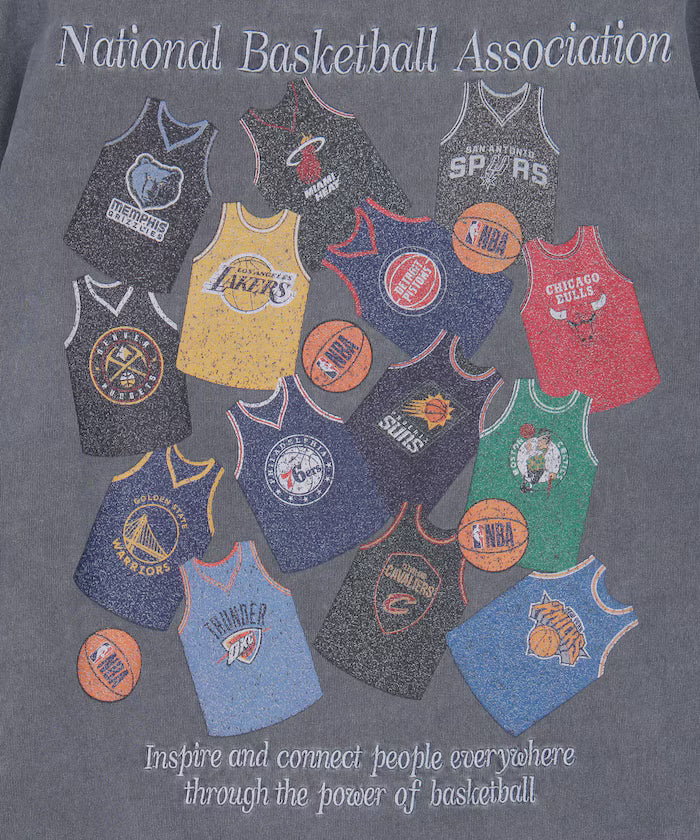 NBA × FREAK'S STORE Exclusive Random Uniform Design Back Print Crew Neck T-shirt