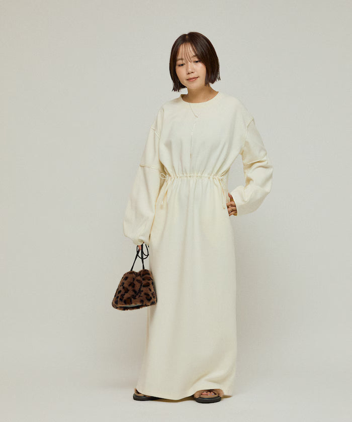 Cocoon Sleeve Damboru Sweat One-Piece / Spindle