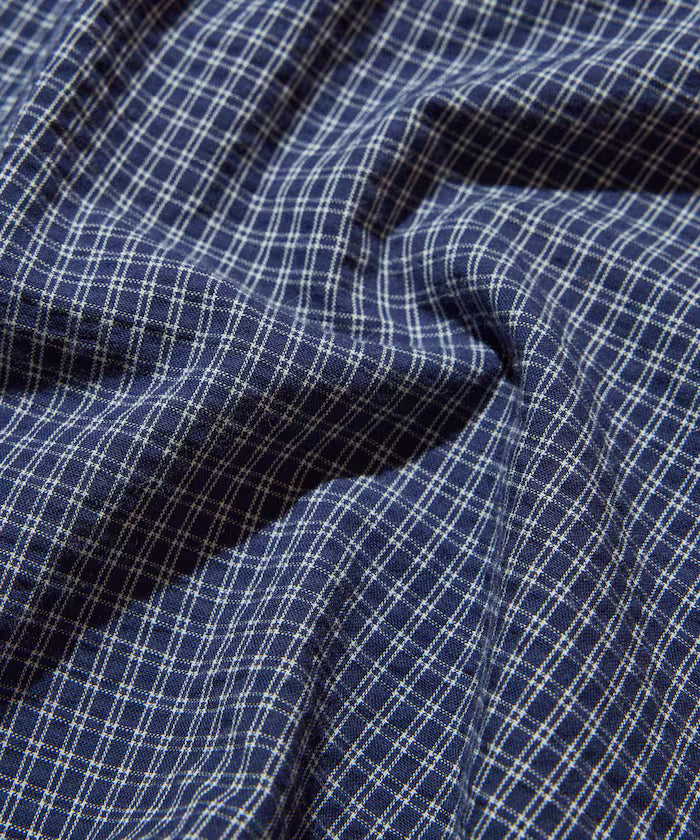 FREAK'S STORE for BEACH & FES Seersucker Spindle Regular Collar Short Sleeve Shirt